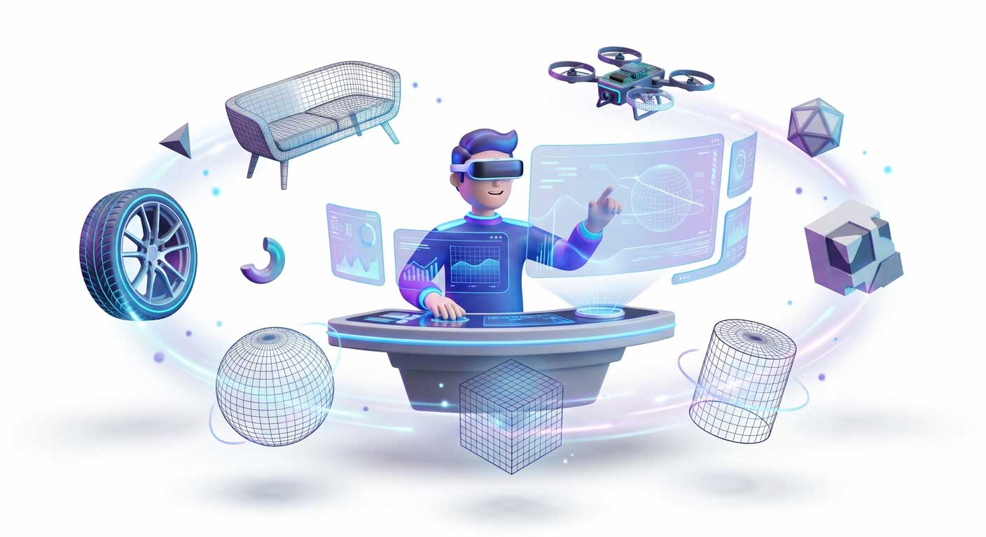 طراحی فایل سه بعدی و نمایش محصولات